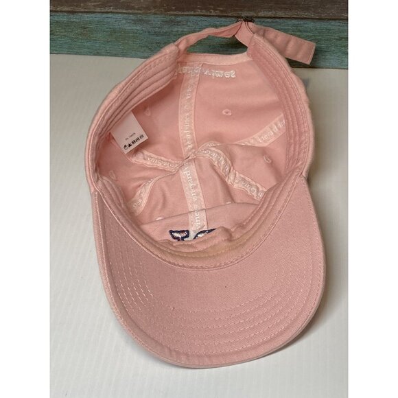 Vineyard Vines Hat Adult USA Flag Whale Logo Strap Back Baseball Cap OSFA Pink - Picture 6 of 8